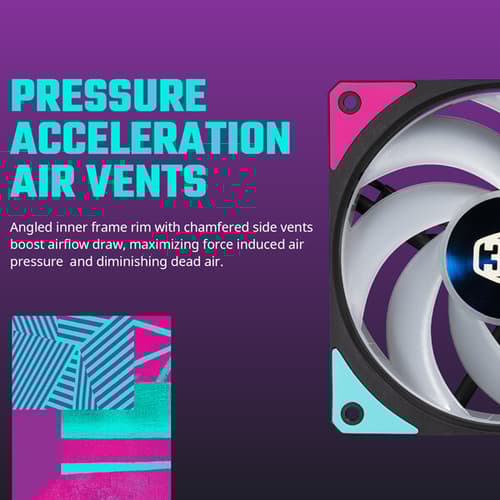 Cooler Master Mobius 120P ARGB 30th Anniversary Edition Cabinet Fan (Single Pack) - Black